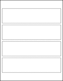 Sheet of 8" x 2"  labels