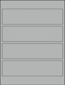 Sheet of 8" x 2" True Gray labels