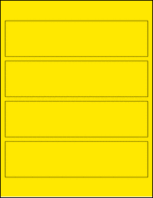 Sheet of 8" x 2" True Yellow labels