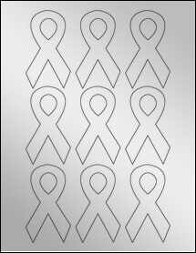 Sheet of 1.9576" x 3.4153" Silver Foil Laser labels