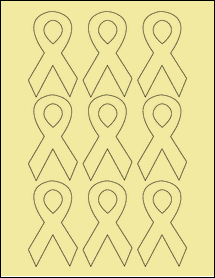 Sheet of 1.9576" x 3.4153" Pastel Yellow labels
