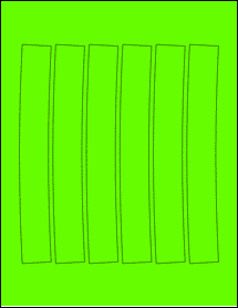 Sheet of 1.1446" x 7.8766" Fluorescent Green labels