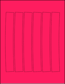 Sheet of 1.1446" x 7.8766" Fluorescent Pink labels