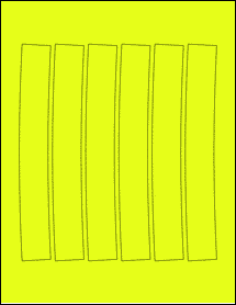 Sheet of 1.1446" x 7.8766" Fluorescent Yellow labels