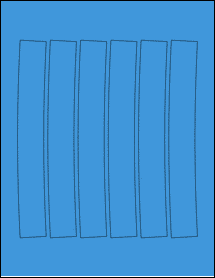 Sheet of 1.1446" x 7.8766" True Blue labels