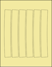 Sheet of 1.1446" x 7.8766" Pastel Yellow labels