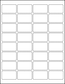 Sheet of 1.9375" x 1.125"  labels