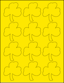 Sheet of 2.3605" x 2.5027" True Yellow labels