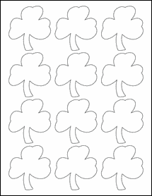 Sheet of 2.3605" x 2.5027" Standard White Matte labels