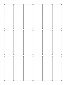 Sheet of 1.25" x 3.25" 100% Recycled White labels