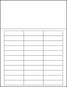 Sheet of 2.5" x 0.629"  labels