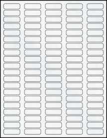 Sheet of 1.3125" x 0.4375" Clear Matte Inkjet labels