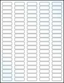 Sheet of 1.3125" x 0.4375" Clear Gloss Laser labels