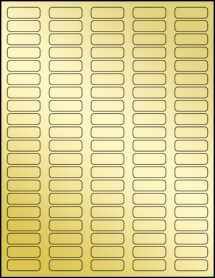 Sheet of 1.3125" x 0.4375" Gold Foil Laser labels