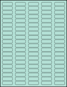 Sheet of 1.3125" x 0.4375" Pastel Green labels