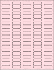 Sheet of 1.3125" x 0.4375" Pastel Pink labels