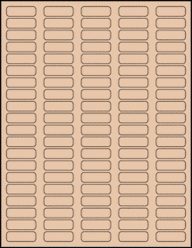 Sheet of 1.3125" x 0.4375" Light Tan labels