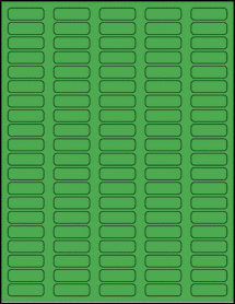 Sheet of 1.3125" x 0.4375" True Green labels