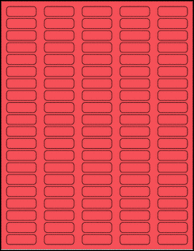 Sheet of 1.3125" x 0.4375" True Red labels