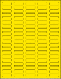 Sheet of 1.3125" x 0.4375" True Yellow labels