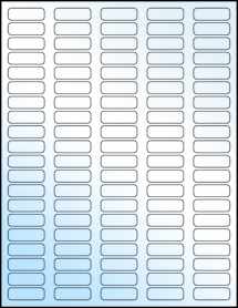 Sheet of 1.3125" x 0.4375" White Gloss Inkjet labels