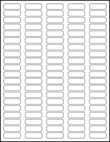 Sheet of 1.3125" x 0.4375" Removable White Matte labels