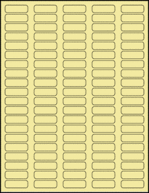 Sheet of 1.3125" x 0.4375" Pastel Yellow labels