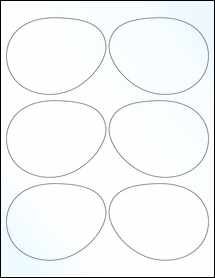 Sheet of 3.9687" x 3.0553" Clear Gloss Laser labels