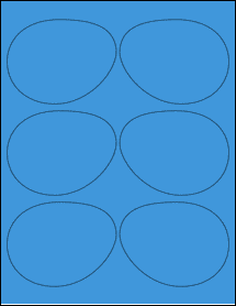 Sheet of 3.9687" x 3.0553" True Blue labels