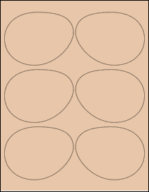 Sheet of 3.9687" x 3.0553" Light Tan labels