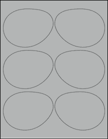 Sheet of 3.9687" x 3.0553" True Gray labels