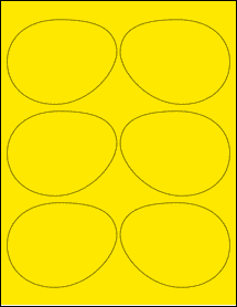 Sheet of 3.9687" x 3.0553" True Yellow labels