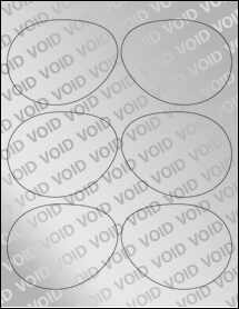 Sheet of 3.9687" x 3.0553" Void Silver Polyester labels