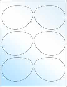 Sheet of 3.9687" x 3.0553" White Gloss Inkjet labels