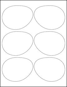 Sheet of 3.9687" x 3.0553" Removable White Matte labels