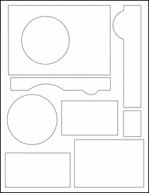 Sheet of 0" x 0" Standard White Matte labels