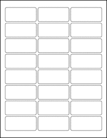 Sheet of 2.5" x 1.125"  labels