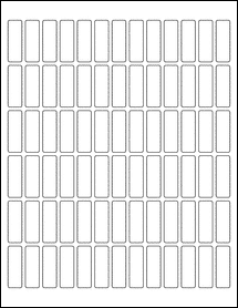 Sheet of 0.5" x 1.5"  labels