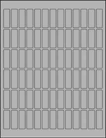 Sheet of 0.5" x 1.5" True Gray labels
