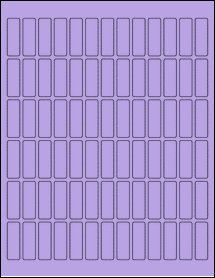 Sheet of 0.5" x 1.5" True Purple labels