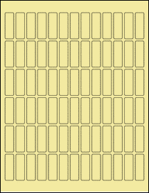Sheet of 0.5" x 1.5" Pastel Yellow labels