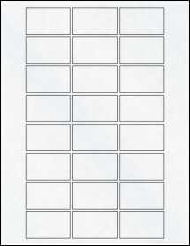 Sheet of 2" x 1.1875" Clear Matte Inkjet labels