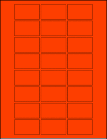 Sheet of 2" x 1.1875" Fluorescent Red labels