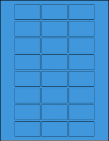 Sheet of 2" x 1.1875" True Blue labels