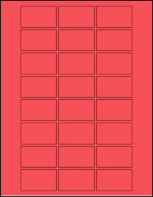 Sheet of 2" x 1.1875" True Red labels
