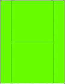 Sheet of 5.5" x 5.5" Fluorescent Green labels