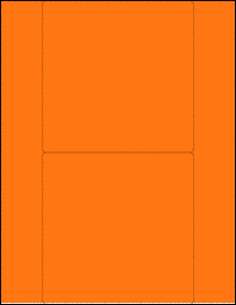 Sheet of 5.5" x 5.5" Fluorescent Orange labels