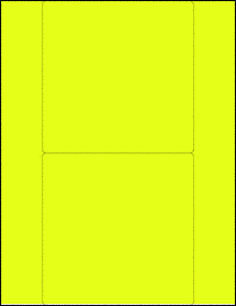 Sheet of 5.5" x 5.5" Fluorescent Yellow labels