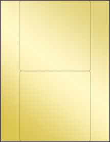 Sheet of 5.5" x 5.5" Gold Foil Laser labels