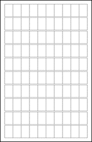 Sheet of 1" x 1.5" Standard White Matte labels